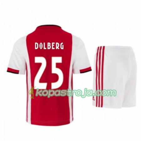 Billiga Fotbollströjor AFC Ajax Kasper Dolberg 25 Barn Hemma tröja 2019/20 Kortärmad
